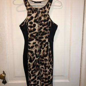 Forever 21 leopard body con dress